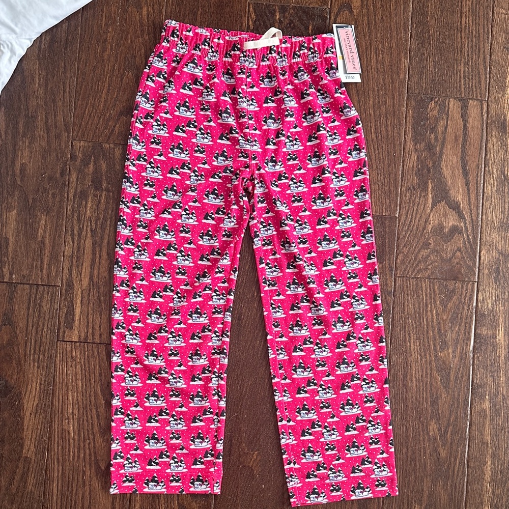 Vineyard Vines Kids Pajama Bottoms in Pink with Fun Patterns